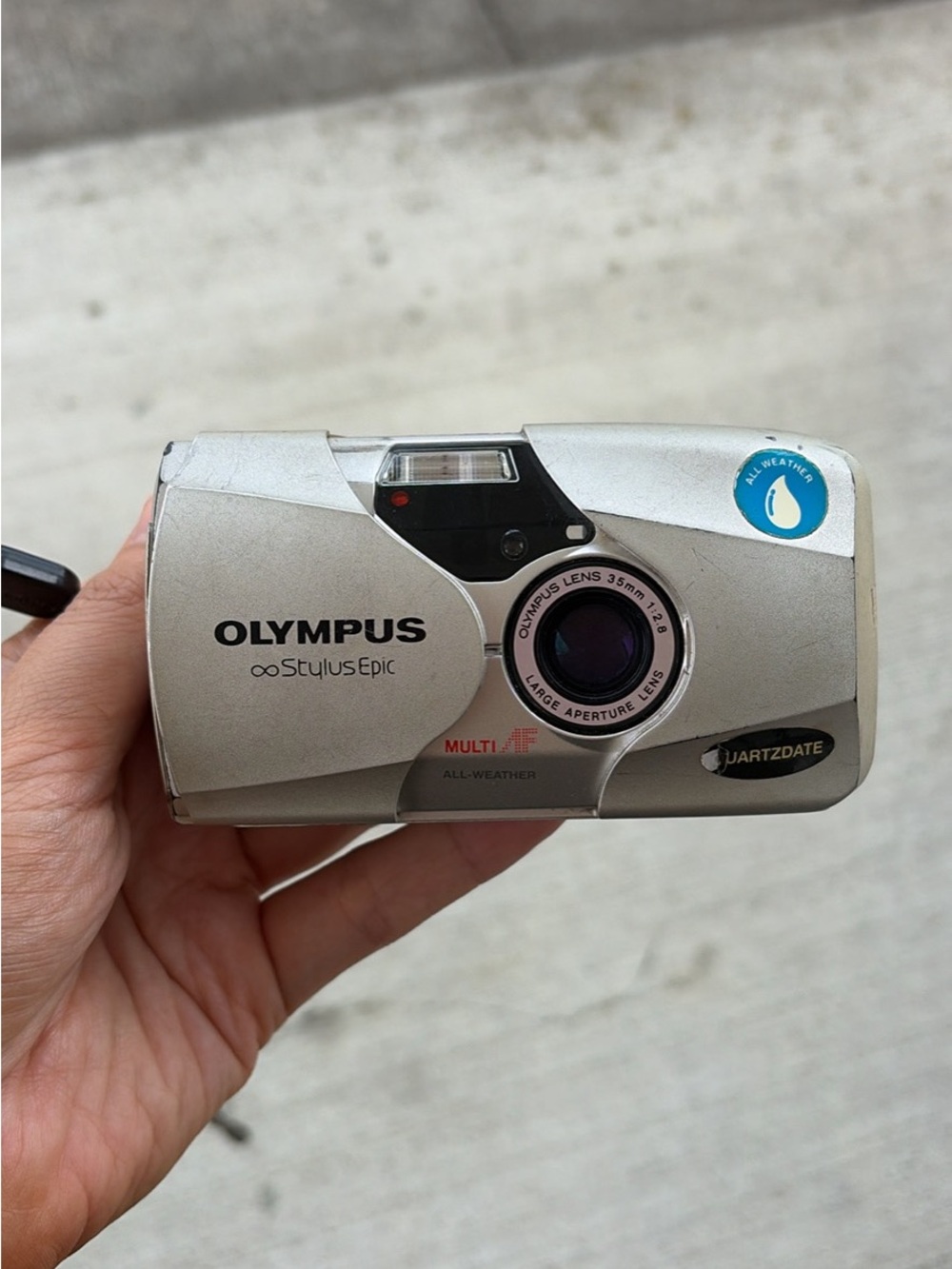Olympus Stylus Epic Compact Camera in Silver FOR PARTS
